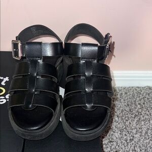 Kids Black Sandals